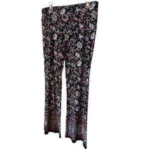 🌹I.N. San Francisco Black Floral Wide Leg Pants